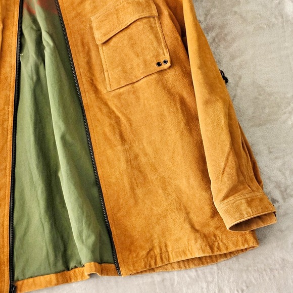 Vintage Orange M. Julian Suede Utility Zip Up Jacket Size XL Wilsons - Picture 4 of 14
